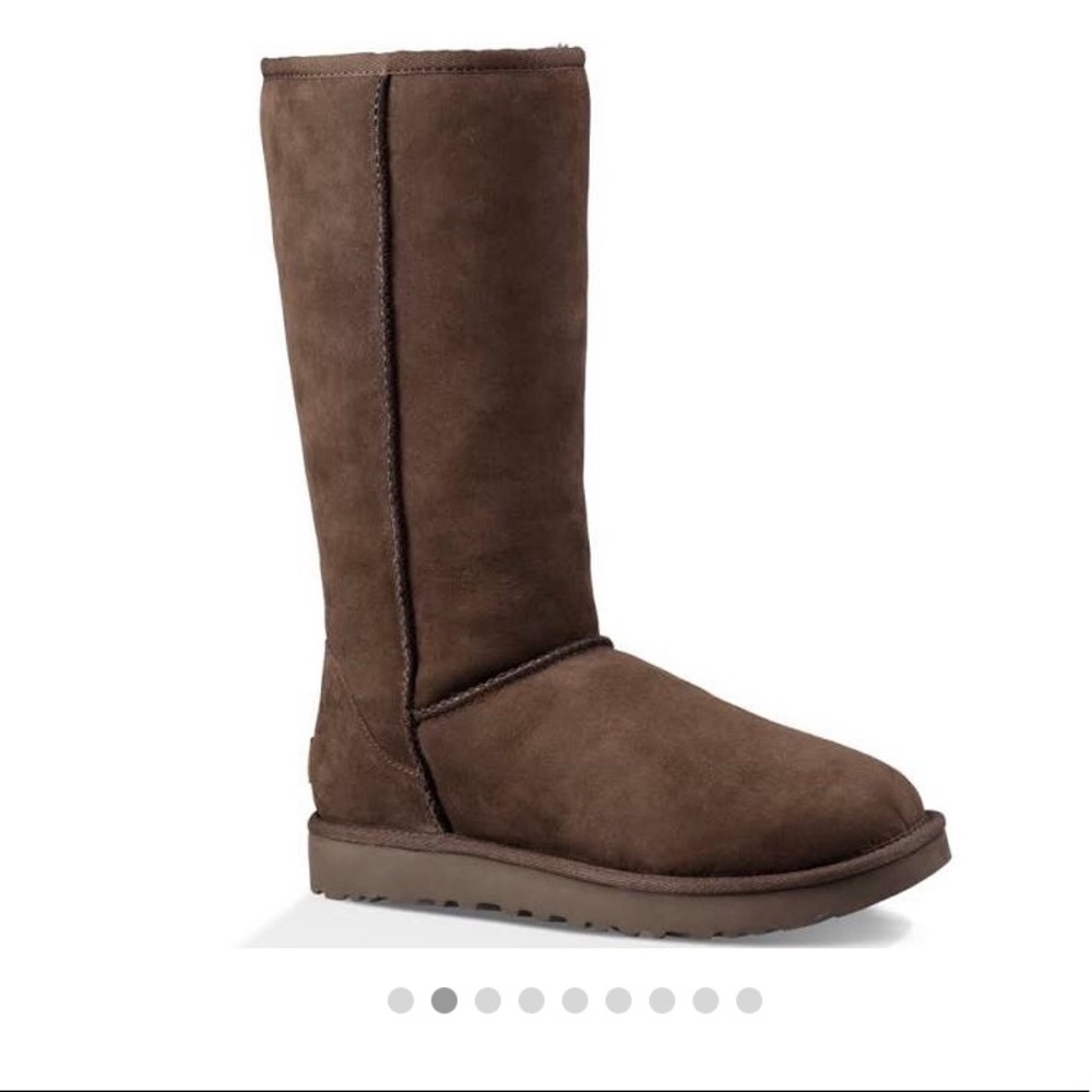 SOLD—-Uggs, classic tall brown cozy boots.